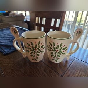 Lenox Hot Cocoa And Spoon Mugs (Set Of 2)